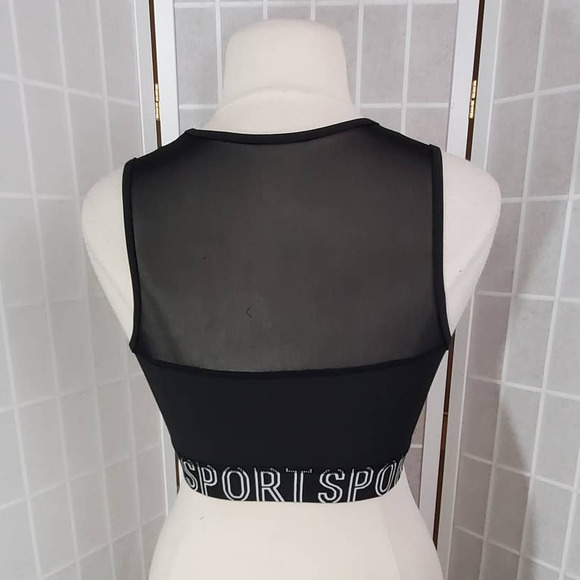 NWOT Shein Plus High Support Letter Graphic Mesh Insert Sports Bra Size: 2XL - Picture 9 of 10